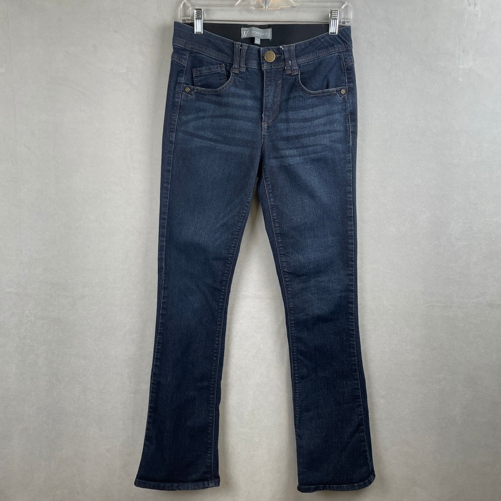 Wit & Wisdom Ab-solution Itty Bitty Bootcut Jeans Dark Indigo Wash Slimming Sz 4
